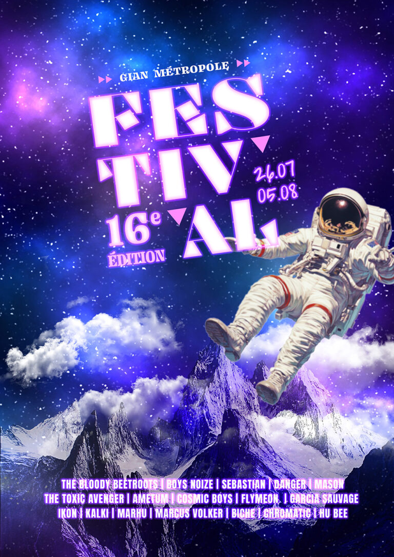 affiche festival electro