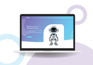 Site web e-commerce vendant des robots assistants IA personnalisés pour aider les enfants dans leur apprentissage.