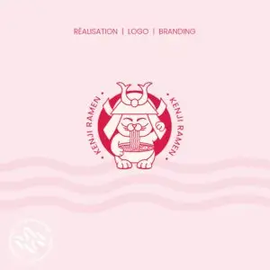 Création d’identité visuelle pour Kenji Ramen, restaurant japonais spécialisé en ramen authentiques.